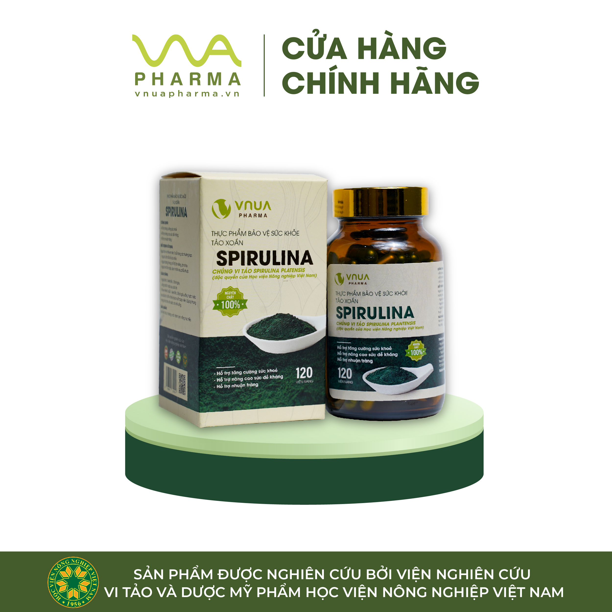 VIÊN TẢO XOẮN SPIRULINA VNUA (60 viên)