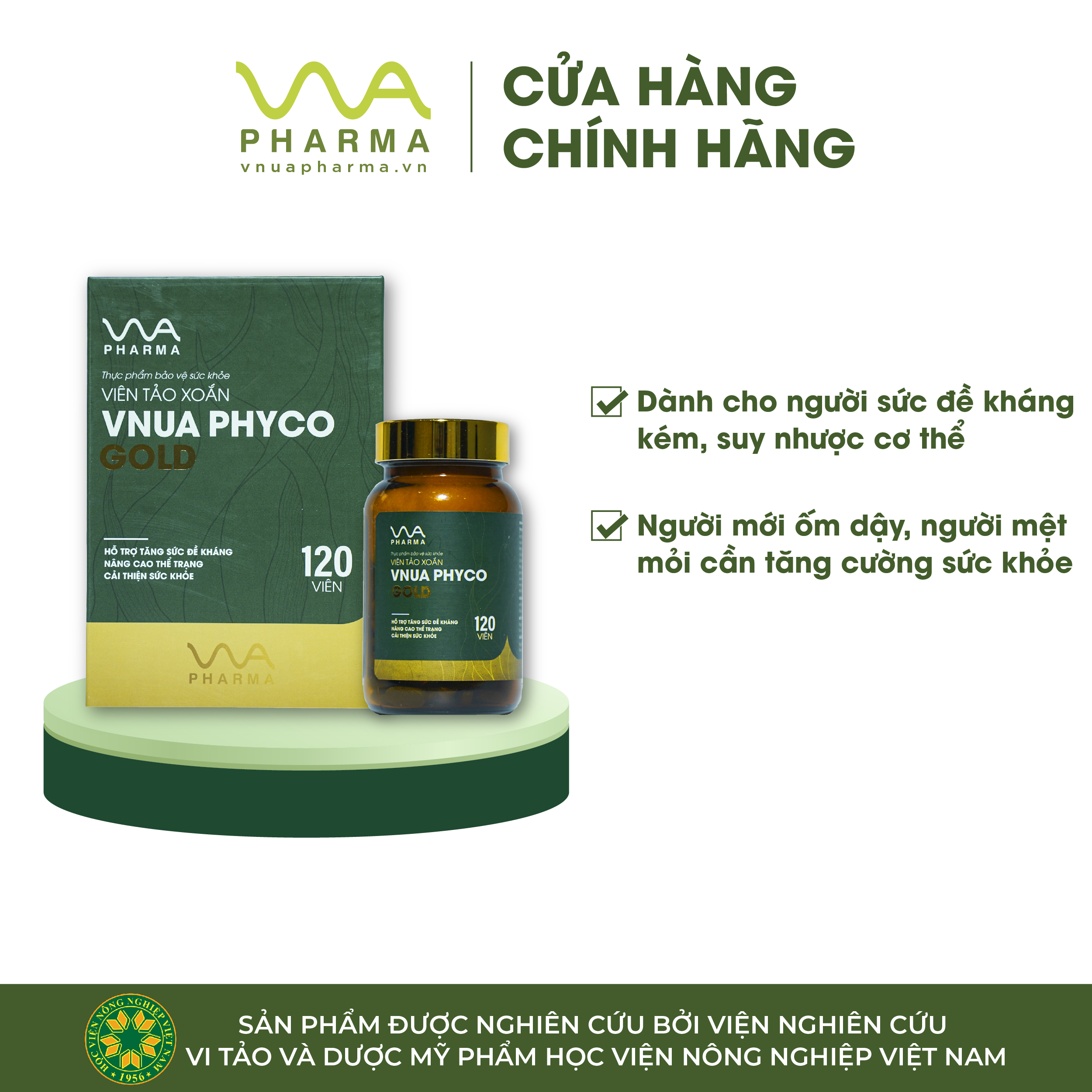 VIÊN UỐNG TẢO XOẮN VNUA PHYCO GOLD