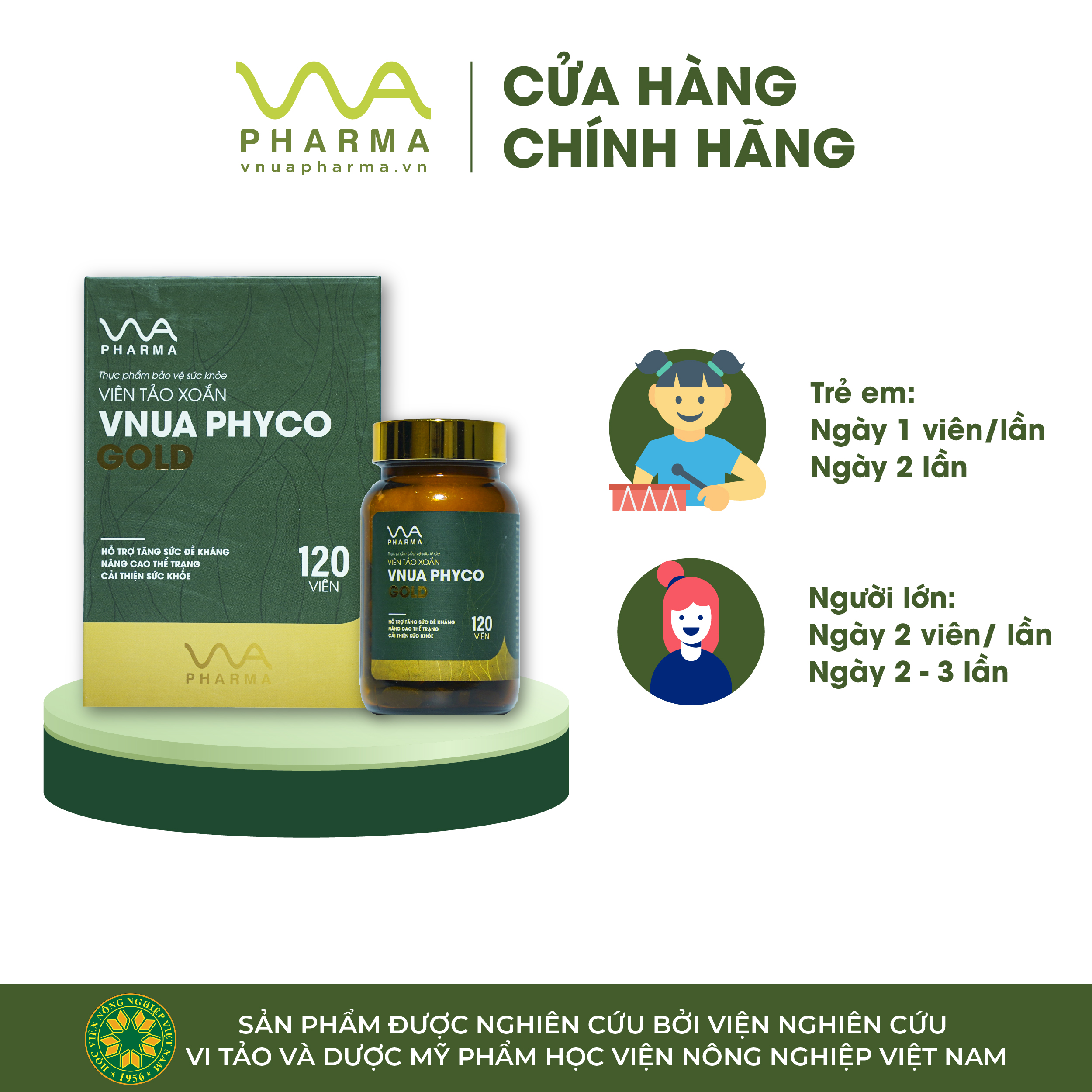 VIÊN UỐNG TẢO XOẮN VNUA PHYCO GOLD